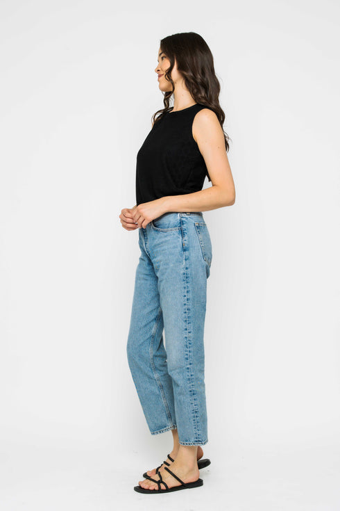 Ginny-Eyelet Gathered Tank